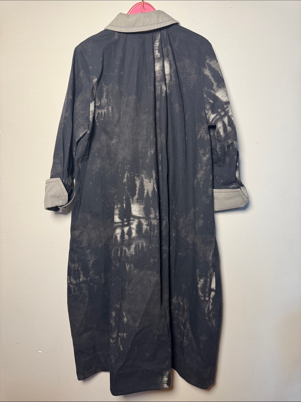 ASEEDONCLÖUD Tea Garden Gown - Duster Coat Fog Forest Denim Japan Cotton RARE S? - Picture 8 of 16